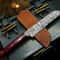 Custom Damascus Steel Hunting Knife Resin Handle Full Tang Design 3