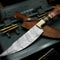 HandForged Damascus Steel Knife With Resin Handle For Kitchen Outdoor Use 0