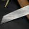 Handmade Damascus Steel Hunting Kitchen Chef Knife With Wood Handle And Leather Sheath 1