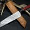 Handmade Damascus Steel Hunting Kitchen Chef Knife With Wood Handle And Leather Sheath 0