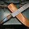 Custom Forged Damascus Steel Hunting Knife Wood Handle Full Tang Blade 3