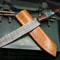 Custom Forged Damascus Steel Hunting Knife Wood Handle Full Tang Blade 0
