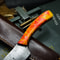HandForged Damascus Chef Knife Resin Handle With Leather Sheath 1