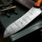 HandForged Damascus Chef Knife Resin Handle With Leather Sheath 2