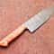 Premium Damascus Steel Knife Resin Handle HandStitched Leather Sheath 1