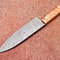 Premium Damascus Steel Knife Resin Handle HandStitched Leather Sheath 3