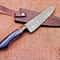 Handcrafted Damascus Steel Chef Knife Resin Grip Leather Case 3