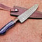 Handcrafted Damascus Steel Chef Knife Resin Grip Leather Case 3