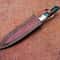 Damascus Steel Outdoor Knife Resin Handle Leather Sheath Included 4