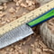 Custom Handmade Forged Damascus Steel Kitchen Chef Knife With Blue Green Dollar Thappa Handle 3