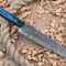 Custom Handmade Forged Damascus Steel Kitchen Chef Knife With Blue Green Dollar Handle 1