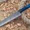 Custom Handmade Forged Damascus Steel Kitchen Chef Knife With Blue Green Dollar Handle 4