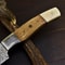 Professional Damascus Steel Kitchen Knife Wood Handle Leather Protector 1