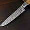 Professional Damascus Steel Kitchen Knife Wood Handle Leather Protector 2