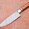 Rustic Handmade Damascus Knife Wood Handle For Hunting Survival 0