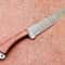 Custom Forged Damascus Steel Chef Knife Wood Handle Leather Case 2