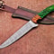 Traditional Handmade Damascus Knife Wooden Handle With Leather Sheath 0