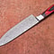 Premium Damascus Chef Knife Hardwood Handle Cowhide Leather Cover 3