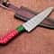 High Carbon Damascus Steel Chef Knife Wood Handle Leather Case 1