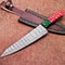 High Carbon Damascus Steel Chef Knife Wood Handle Leather Case 0