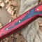 Custom Handmade Forged Damascus Steel Kitchen Chef Knife With Red Black Dollar Thappa Handle 1