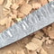 Custom Handmade Damascus Steel Kitchen Chef Knife With Orange Resin Thappa Handle 2