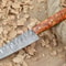 Custom Handmade Damascus Steel Kitchen Chef Knife With Orange Resin Thappa Handle 0