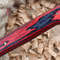 Custom Handmade Damascus Steel Kitchen Chef Knife With Red Black Resin Thappa Handle 1