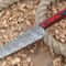 Custom Handmade Damascus Steel Kitchen Chef Knife With Red Black Resin Thappa Handle 3