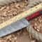 Custom Handmade Damascus Steel Kitchen Chef Knife With Red Black Resin Thappa Handle 0