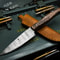 Premium Forged Damascus Kitchen Knife With Wooden Grip 0