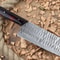 Handmade Damascus Steel Kitchen Chef Knife With Red Black Resin Thappa Handle 1