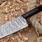 Handmade Damascus Steel Kitchen Chef Knife With Red Black Resin Thappa Handle 0