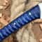 Handmade Damascus Steel Kitchen Chef Knife With Blue Black Resin Thappa Handle 1