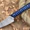Handmade Damascus Steel Kitchen Chef Knife With Blue Black Resin Thappa Handle 0
