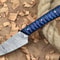 Handmade Damascus Steel Kitchen Chef Knife With Blue Black Resin Thappa Handle 0