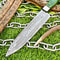 Damascus Steel Professional Chef Knife With Polished Wood Handle 2
