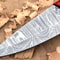 Custom Handmade Damascus Steel Kitchen Chef Knife With Red Resin Thappa Handle 3