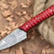 Custom Handmade Damascus Steel Kitchen Chef Knife With Red Resin Thappa Handle 0