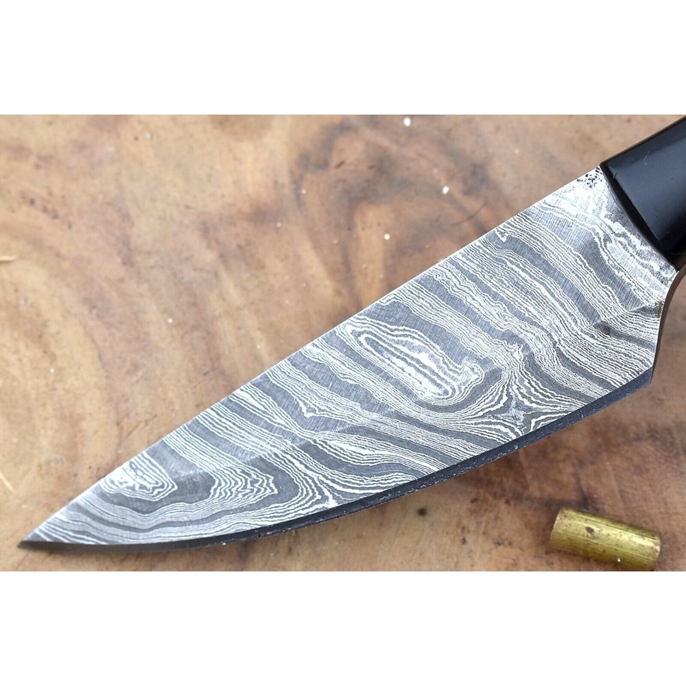 Custom Handmade Damascus Steel Kitchen Chef Knife With Black Resin Thappa Handle 2