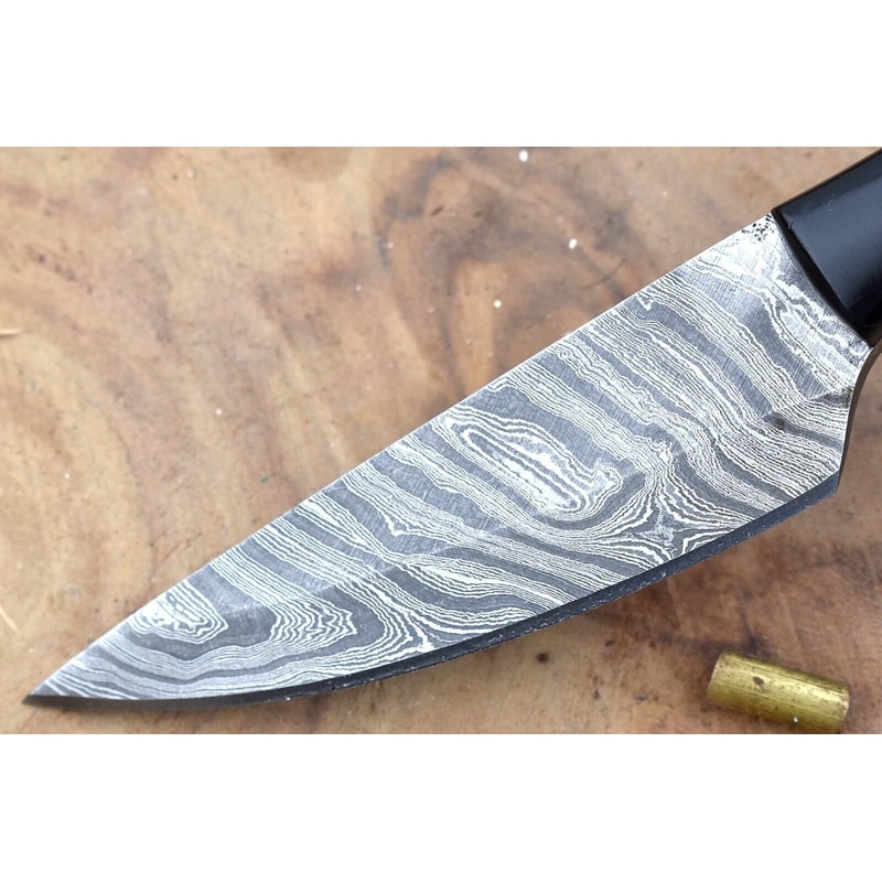 Custom Handmade Damascus Steel Kitchen Chef Knife With Black Resin Thappa Handle 2