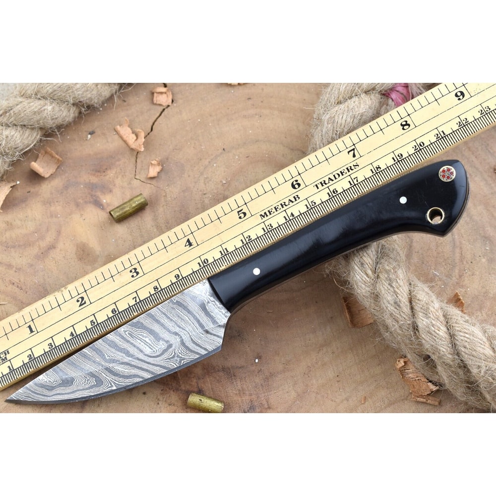 Custom Handmade Damascus Steel Kitchen Chef Knife With Black Resin Thappa Handle 3