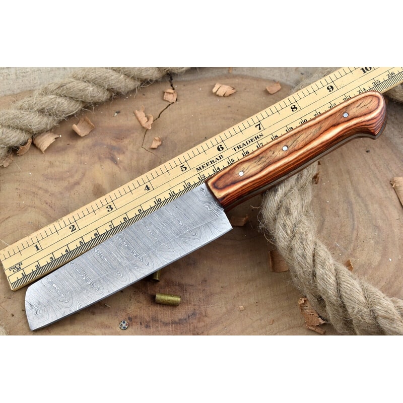 Custom Handmade Damascus Steel Kitchen Chef Knife With Resin Thappa Handle 3