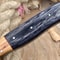 Handmade Damascus Steel Kitchen Chef Knife With Black Resin Thappa Handle 1