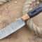 Handmade Damascus Steel Kitchen Chef Knife With Black Resin Thappa Handle 3