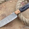 Handmade Damascus Steel Kitchen Chef Knife With Black Resin Thappa Handle 3