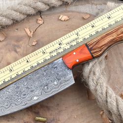 handmade damascus steel kitchen chef knife with resin thappa handle