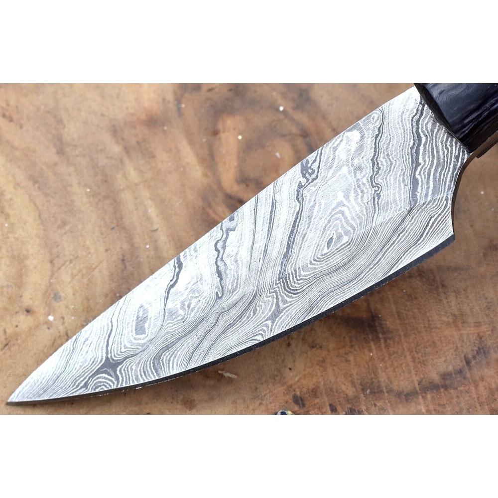 Handmade Damascus Steel Kitchen Chef Knife With Black Resin Handle 2