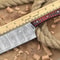 Handmade Damascus Steel Kitchen Chef Knife With Red Black Resin Handle 3