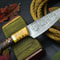 Custom Damascus Steel Kitchen Knife Full Tang Wood Handle 3